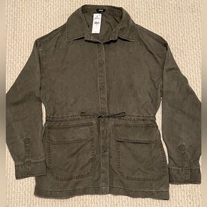 NWT Express Olive Green Shacket Size XS